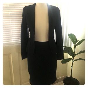 Black skirt and blazer